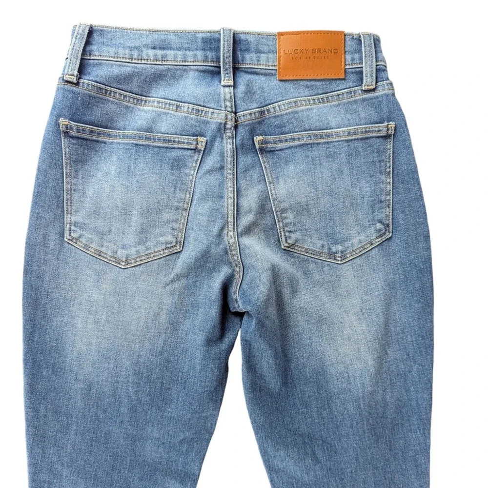 Lucky Brand High Rise Skinny Bridgette Ankle Jeans Raw Hem Button Fly Women's 4 - Picture 6 of 11